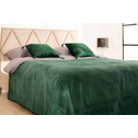 Vrchná prikrývka na posteľ prešívana s motívom listov zelená FERN 200 x 220 cm