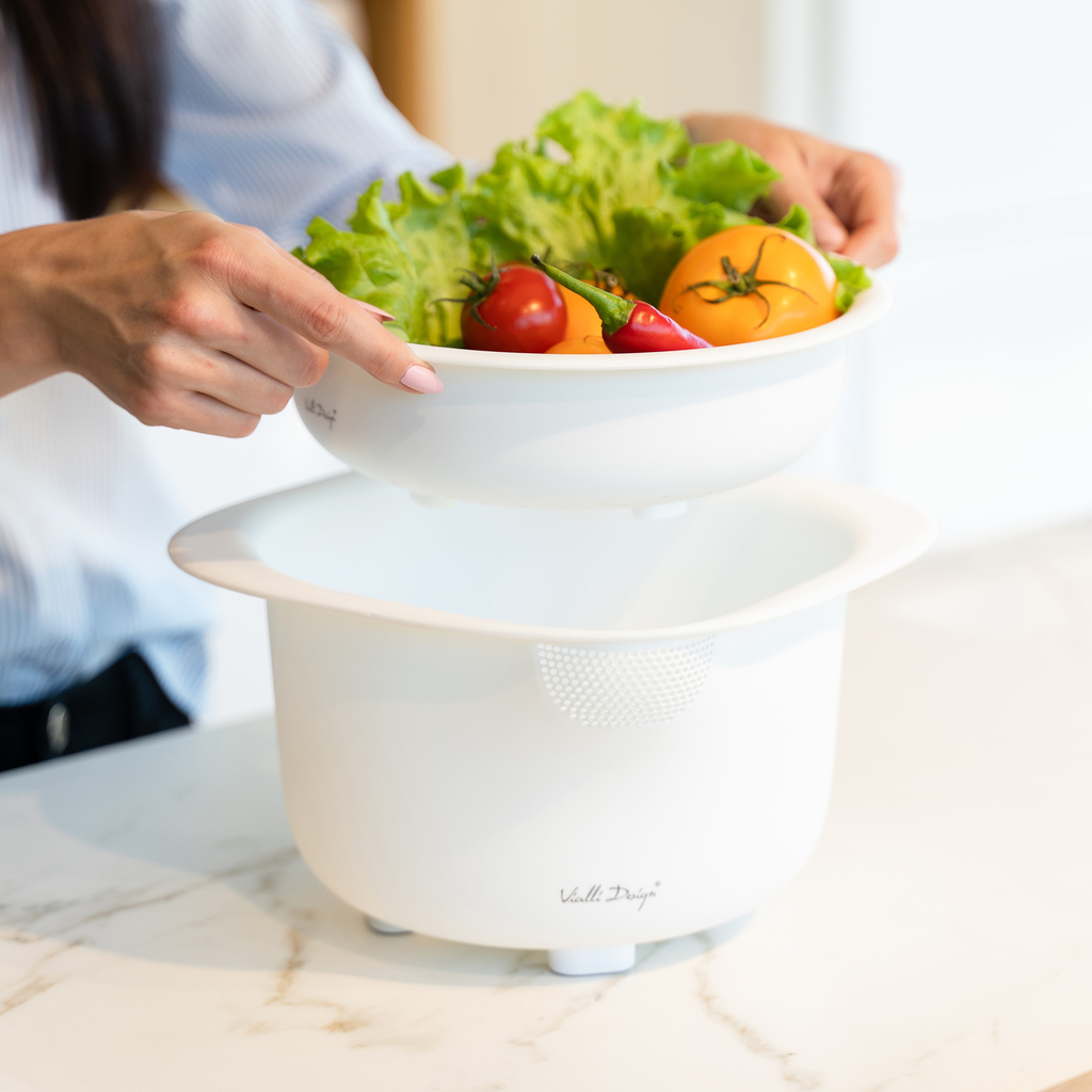 Súprava kuchynských misiek s cedníkom LIVIO 3-dielna