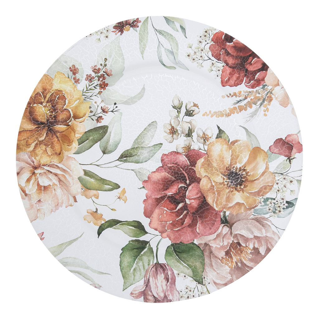Dekoratívny tanier/podložka kvetinový 33 cm