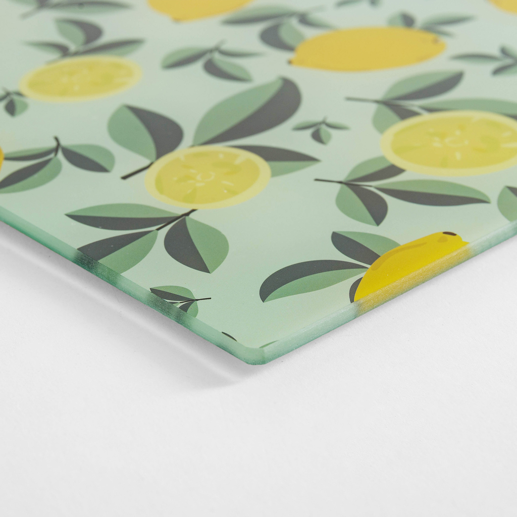 Sklenená doska na krájanie, citróny, 40x30 cm