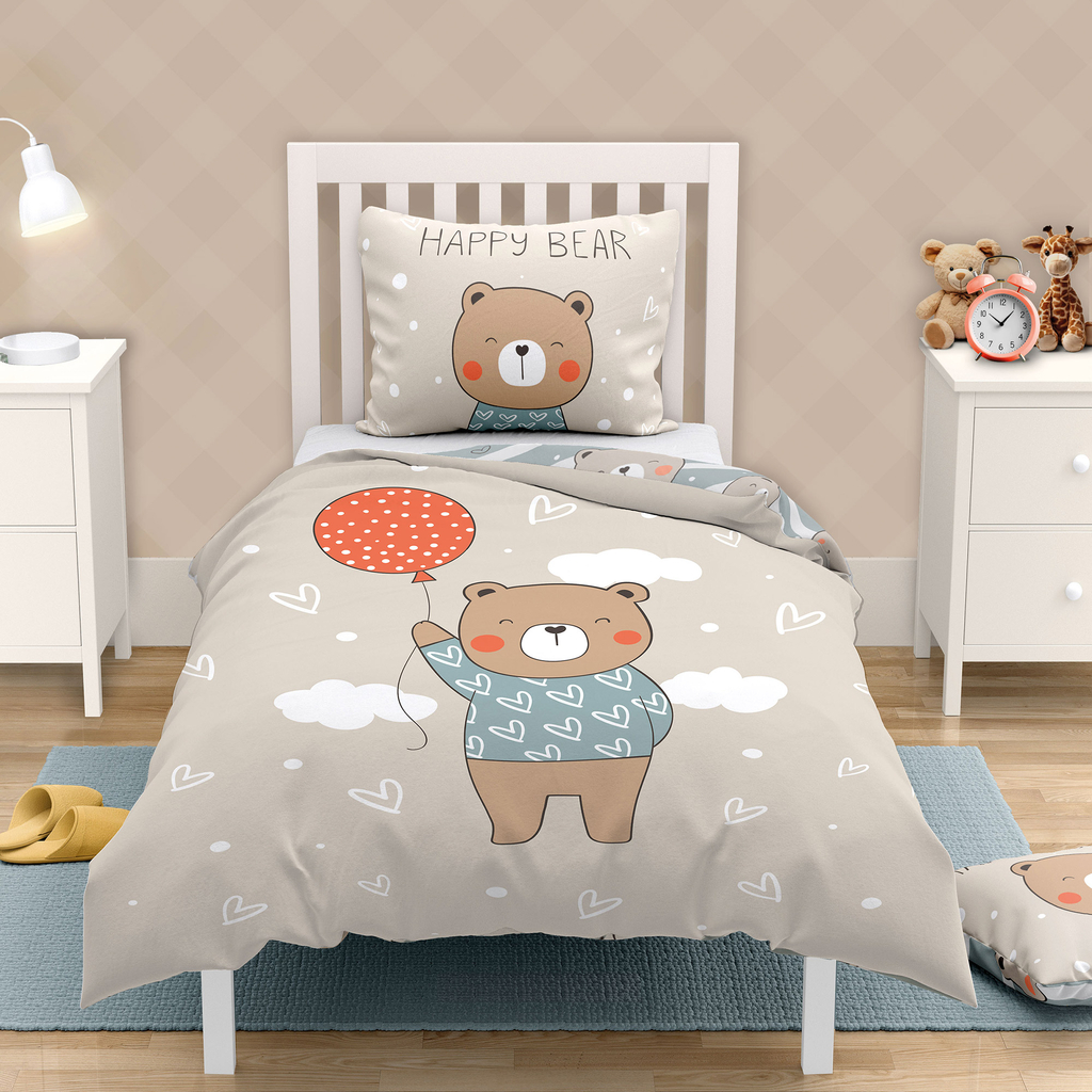 Posteľná bielizeň LULULAND MEDVEĎ BALÓN 160x200 cm