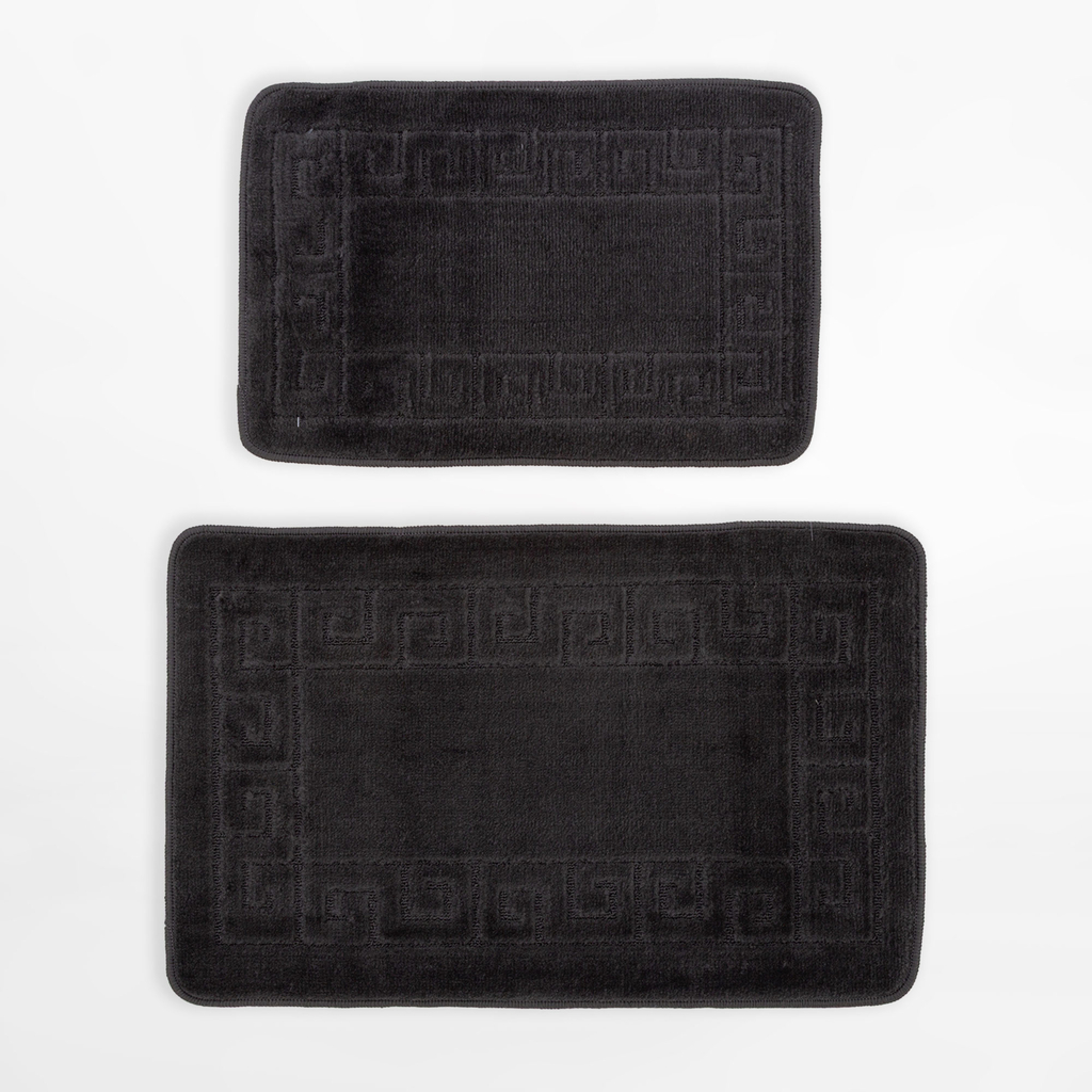 2 kúpeľňové predložky MELO - súprava, tmavosivá