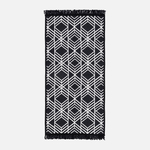 Geometrický koberec čierno-biely ALBORG 50x80 cm