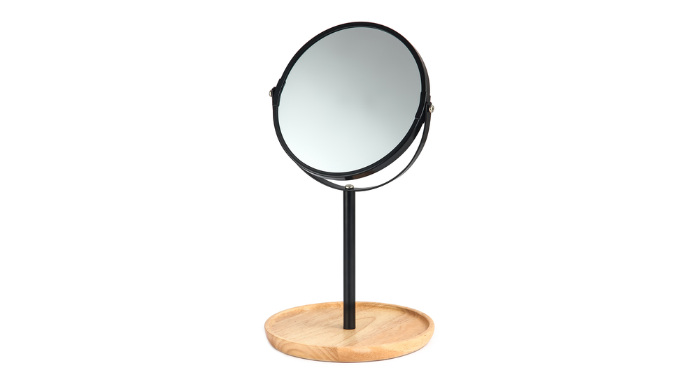 Stojace zrkadlo s bambusovým podstavcom 34,5 cm