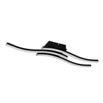 Čierna stropná lampa LED ROUTE vlny