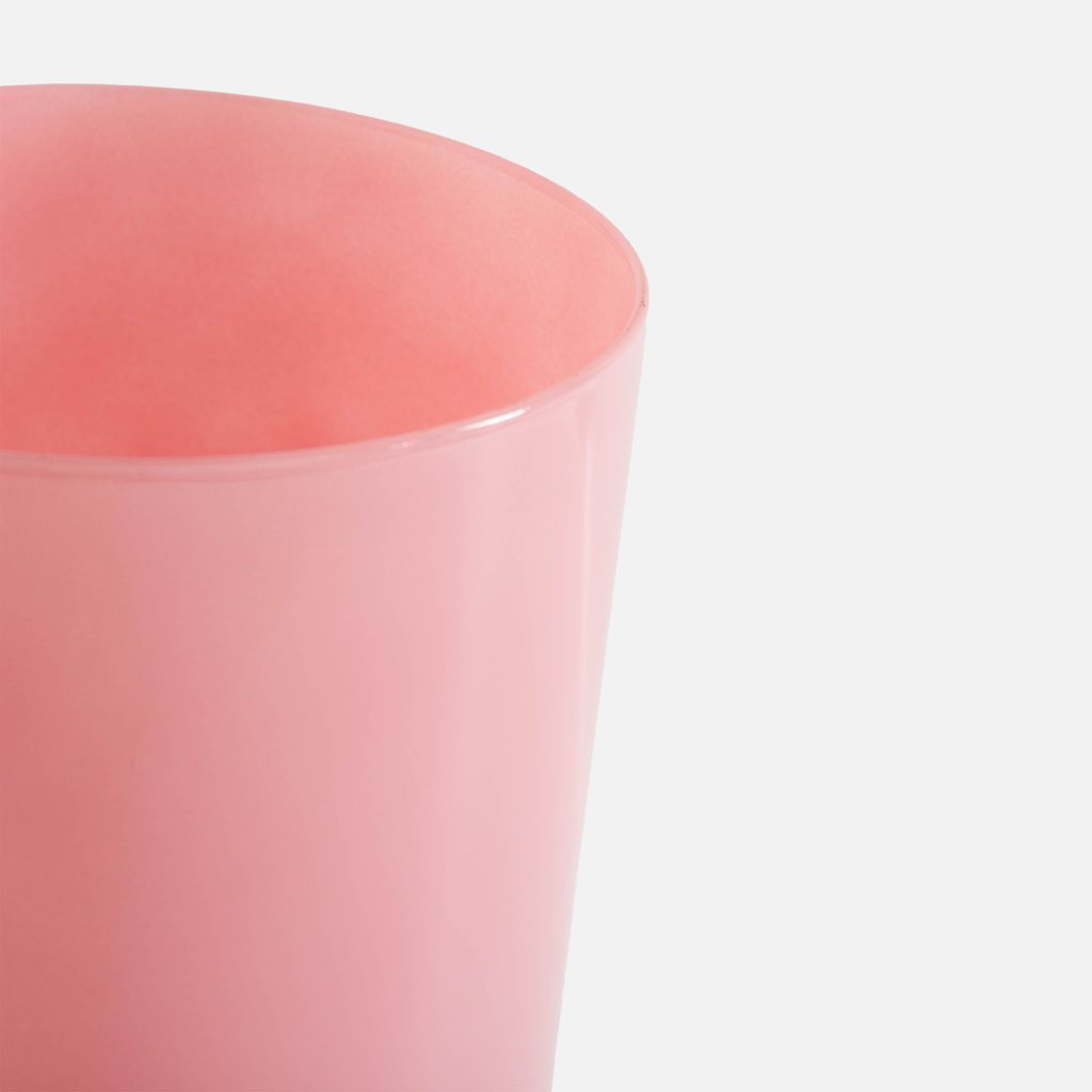 Sklenená váza ružová LUCA 29 cm