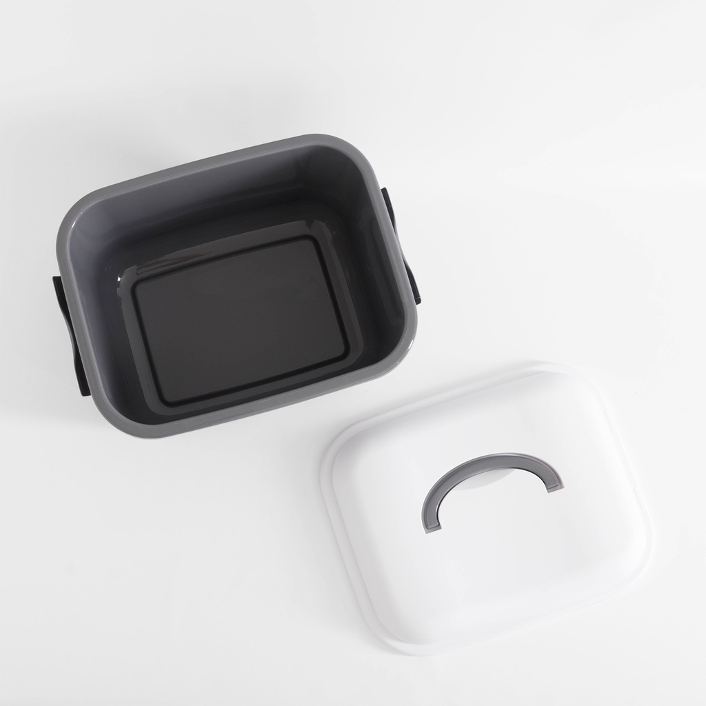 Úložný box na kolieskach bielo-sivé 40x32x26 cm