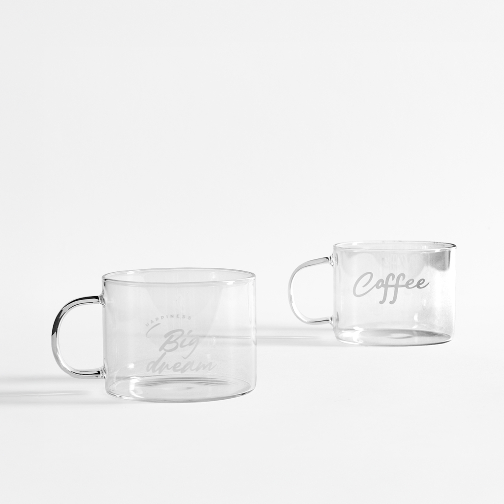 Sklenený hrnček s uškom BIG DREAM 400 ml