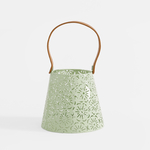 Kovový lampáš v zelenej farbe 16x26,5 cm