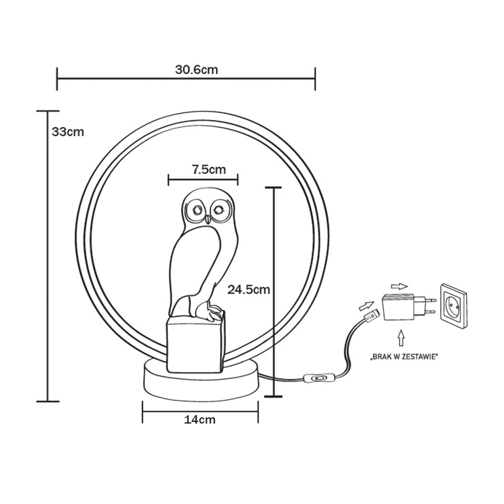 Dekoratívna stolná LED lampa SOVA