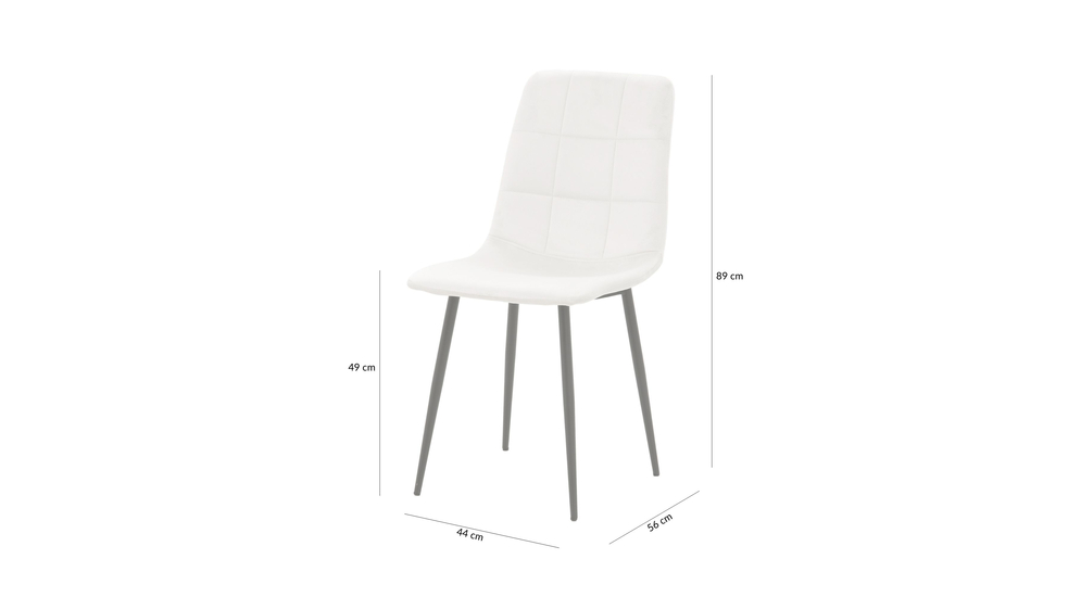 Čalúnená stolička biela FOLVIO