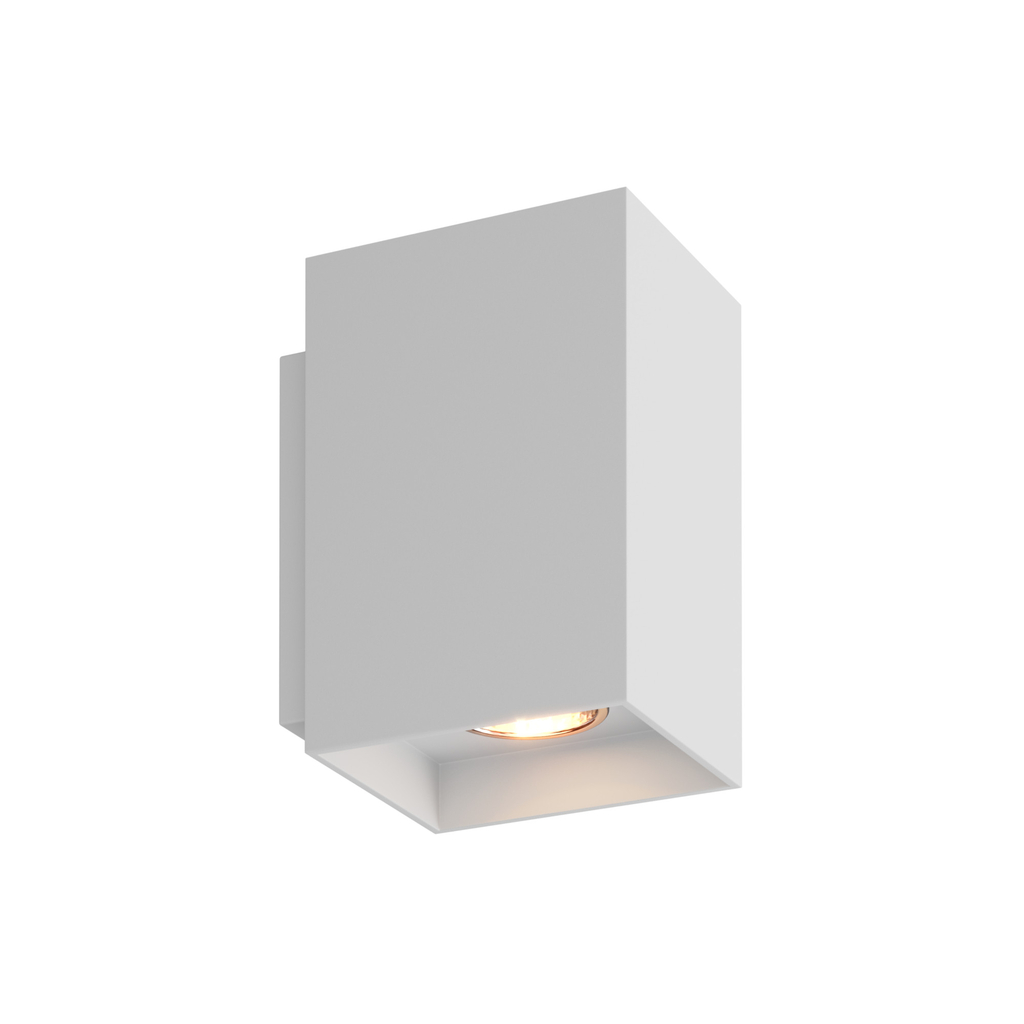 Biele minimalistické nástenné svietidlo SANDY WL SQUARE