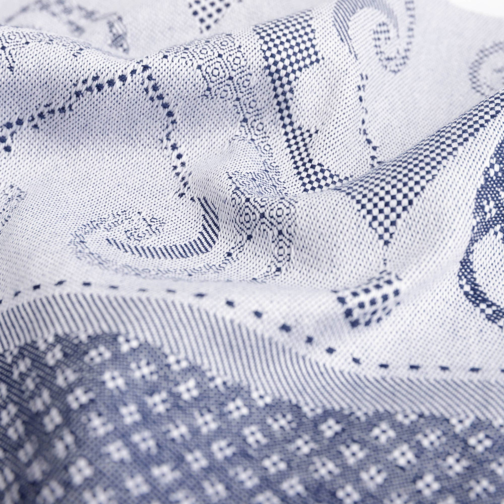 Kuchynská utierka z egyptskej bavlny bielo-tmavomodrá ANKARA 50x70 cm