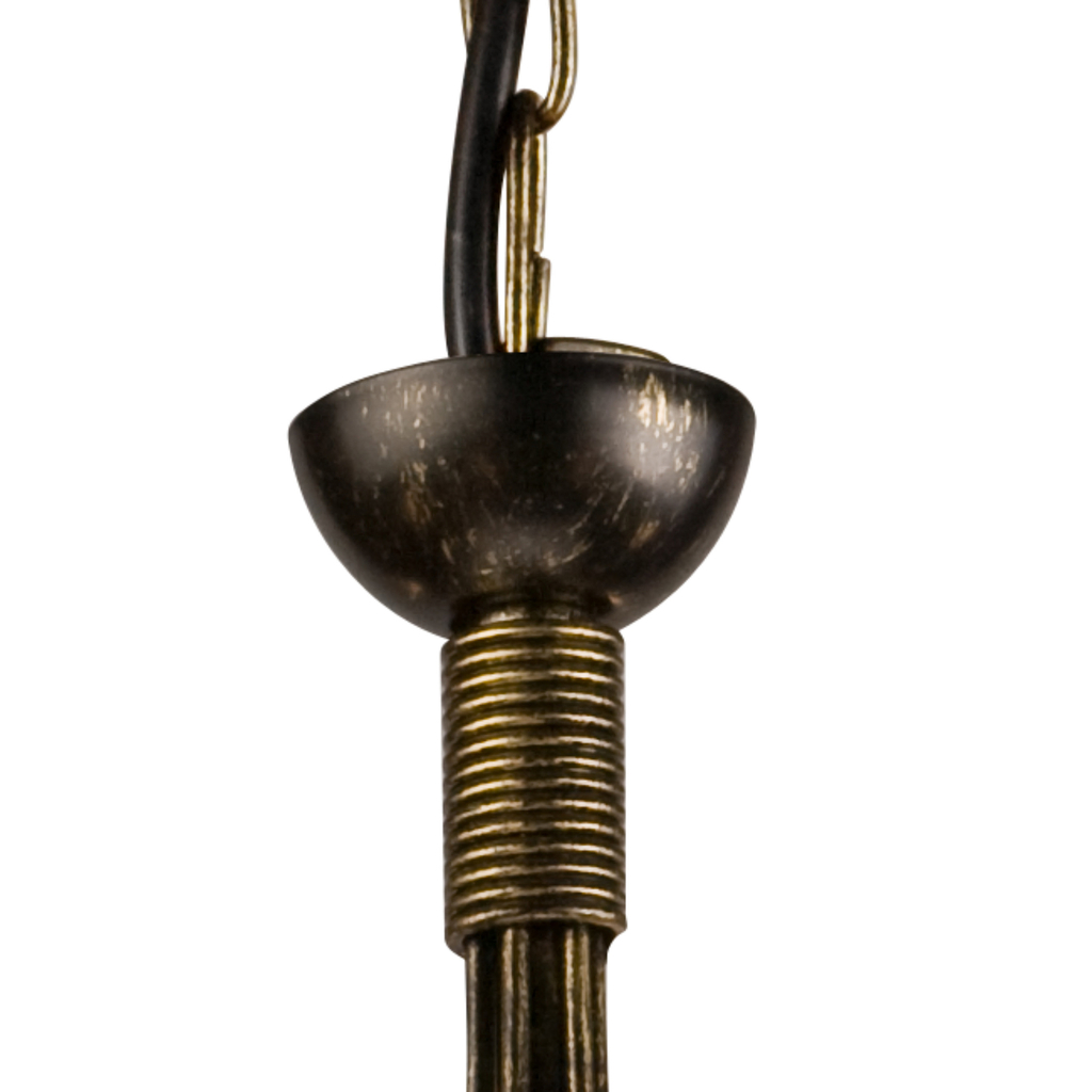 Retro svietnikový luster DONATO čierno-zlatý