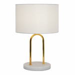 Okrúhla stolná lampa biela CARLOS