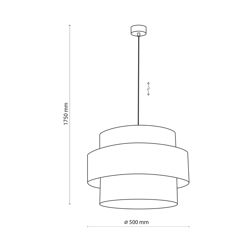 Závesné svietidlo v čierno-zlatom prevedení CALISTO NEW fi 50 cm