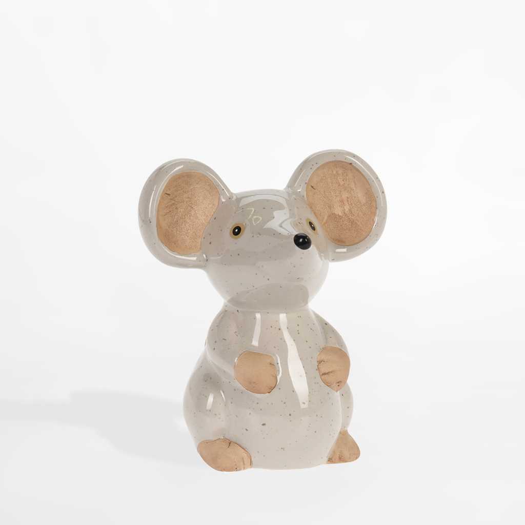 Dekoratívna figúrka, myš, 15,5 cm, MIX