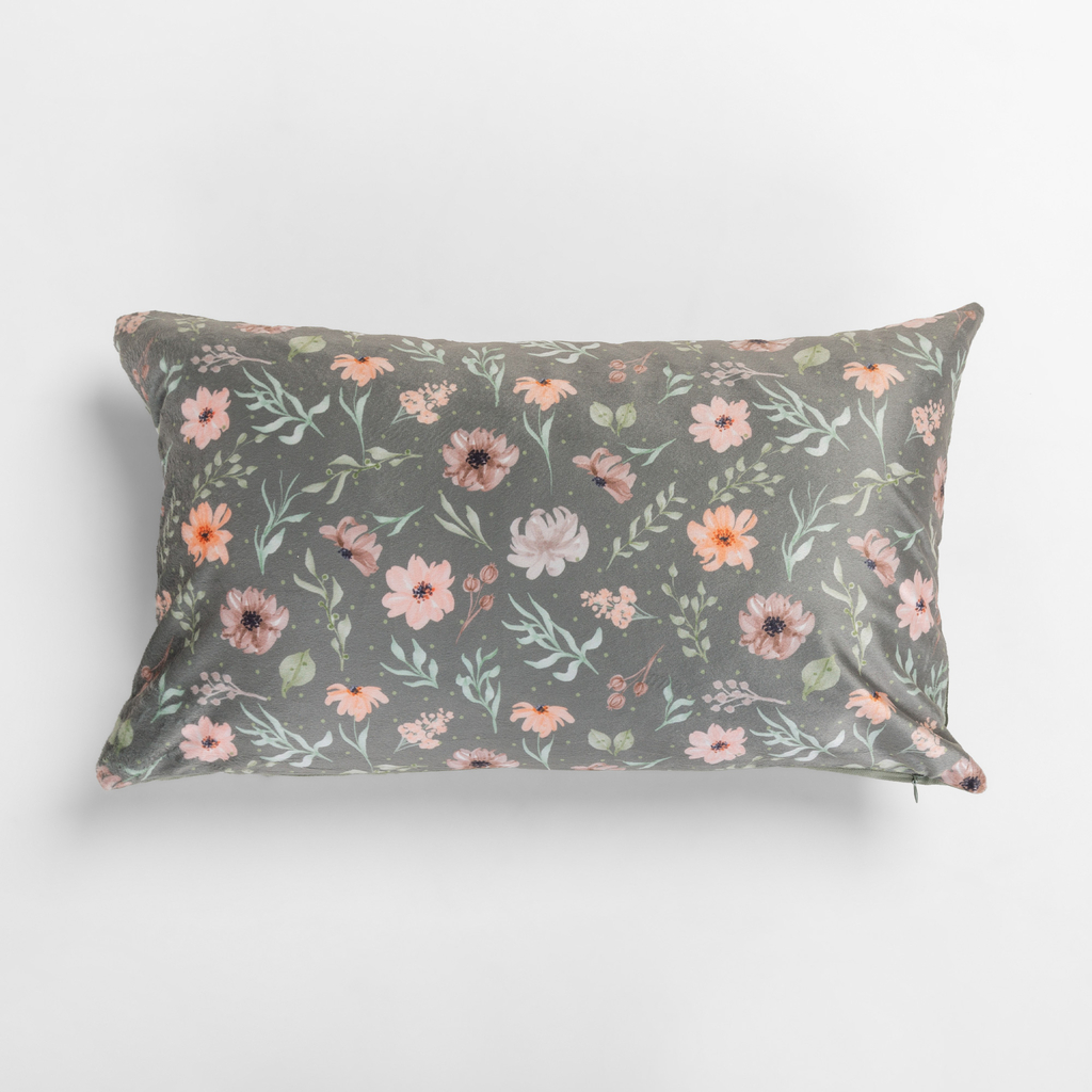 Dekoračná obliečka na vankúš DAISY s kvetinovým motívom, zelená 30x50 cm