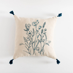 Dekoračná obliečka so strapcami modrá FLORIA 45x45 cm