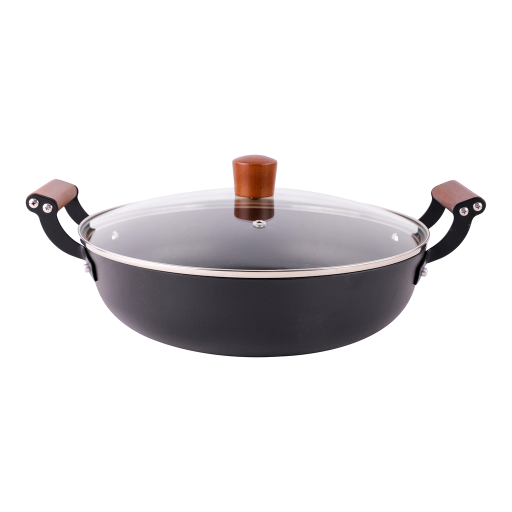 Liatinový hrniec FERRO nízky, čierny 3,5 l