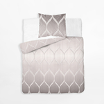 Béžová bavlnená posteľná bielizeň HOME SATIN 140x200 cm