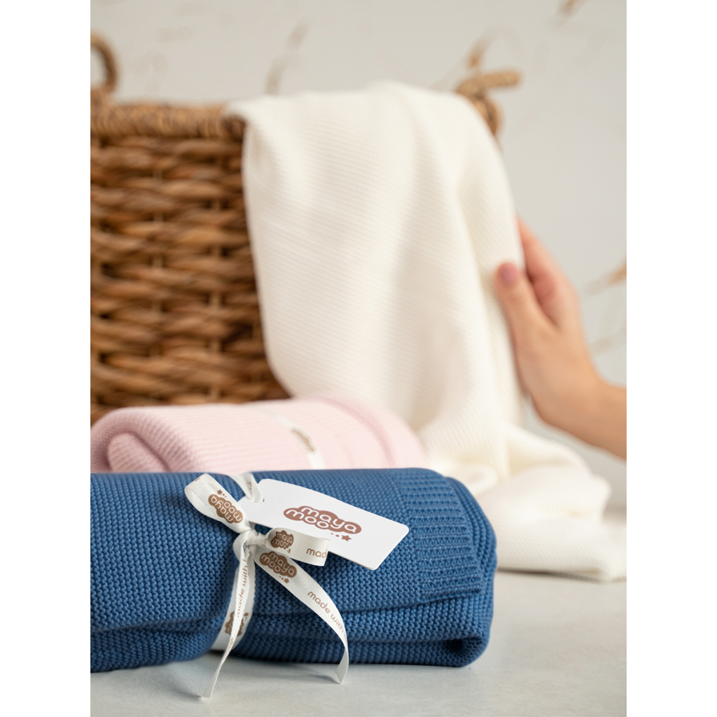 Detská deka bambusová ružová MAYA MOO 80x100 cm