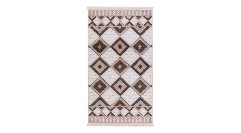 3D koberec s kosoštvorcovým vzorom COTTONE 67 x 120 cm