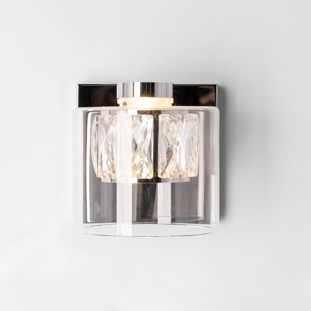 LED nástenné svietidlo strieborné GEM