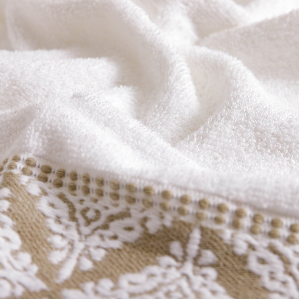 Bavlnený uterák bielo-béžový AGADIR 70x140 cm