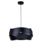 Čierne závesné svietidlo TORNADO