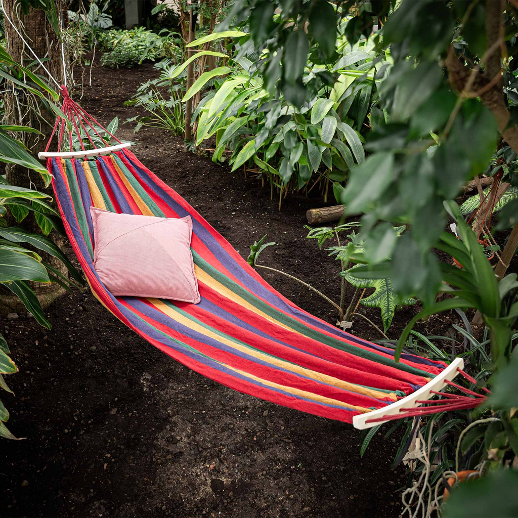 Hojdacia sieť vzor pruhy, s priečkou, 190x80 cm