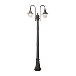 Vonkajšia vysoká dvojramenná lampa BOSTON čierna