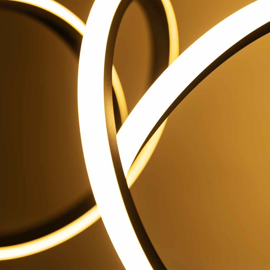 Stropné svietidlo s LED páskou čierne CLINT 41 cm