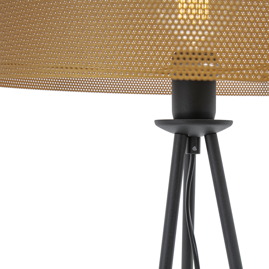 Stojaca lampa GALAXY do obývacej izby, zlatá