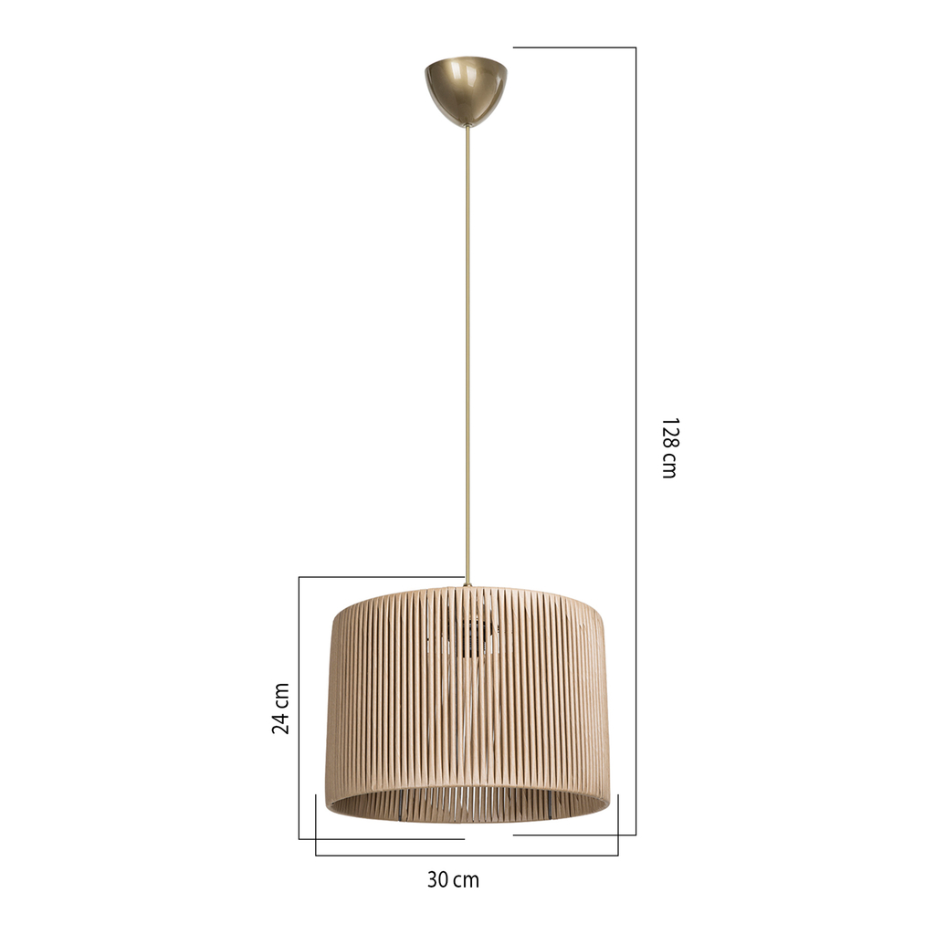 Závesné svietidlo ROYA, svetlohnedé