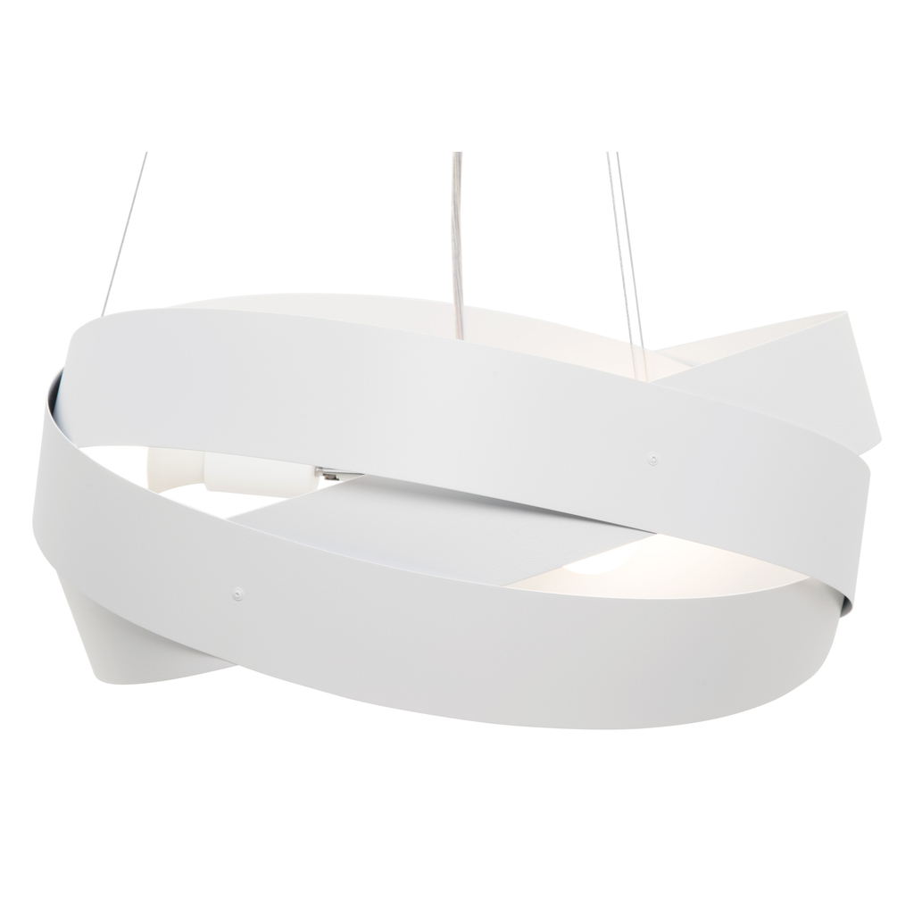Biele závesné svietidlo TORNADO
