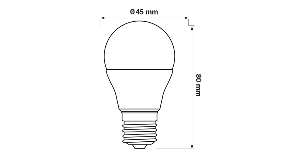 LED žiarovka E27 8W neutrálna farba ORO-E27-G45-TOTO-8W-DW