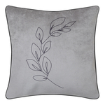 Ozdobný sivý vankúš TWIG LINE 45 x 45 cm