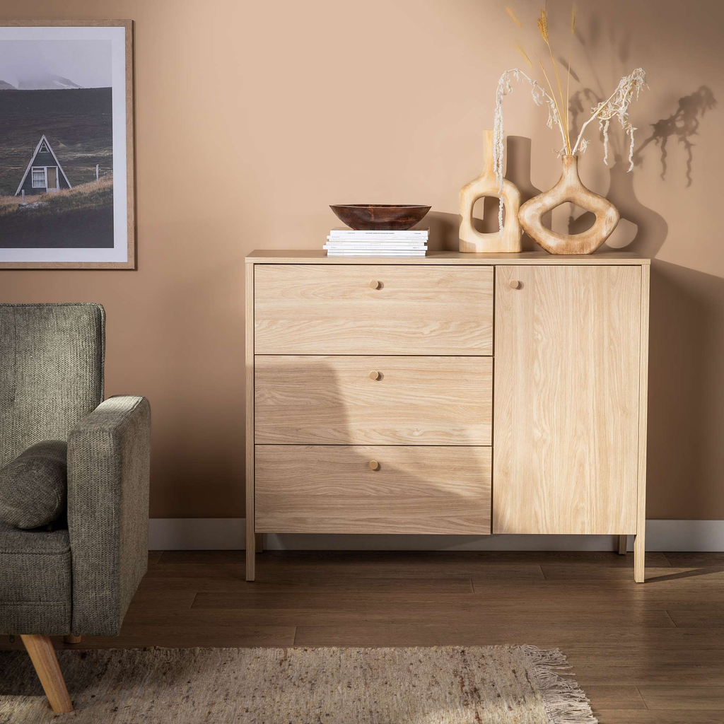 Drevená váza s otvorom 28 cm