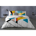 Bavlnená posteľná súprava s trojuholníkmi CENIT 160x200 cm
