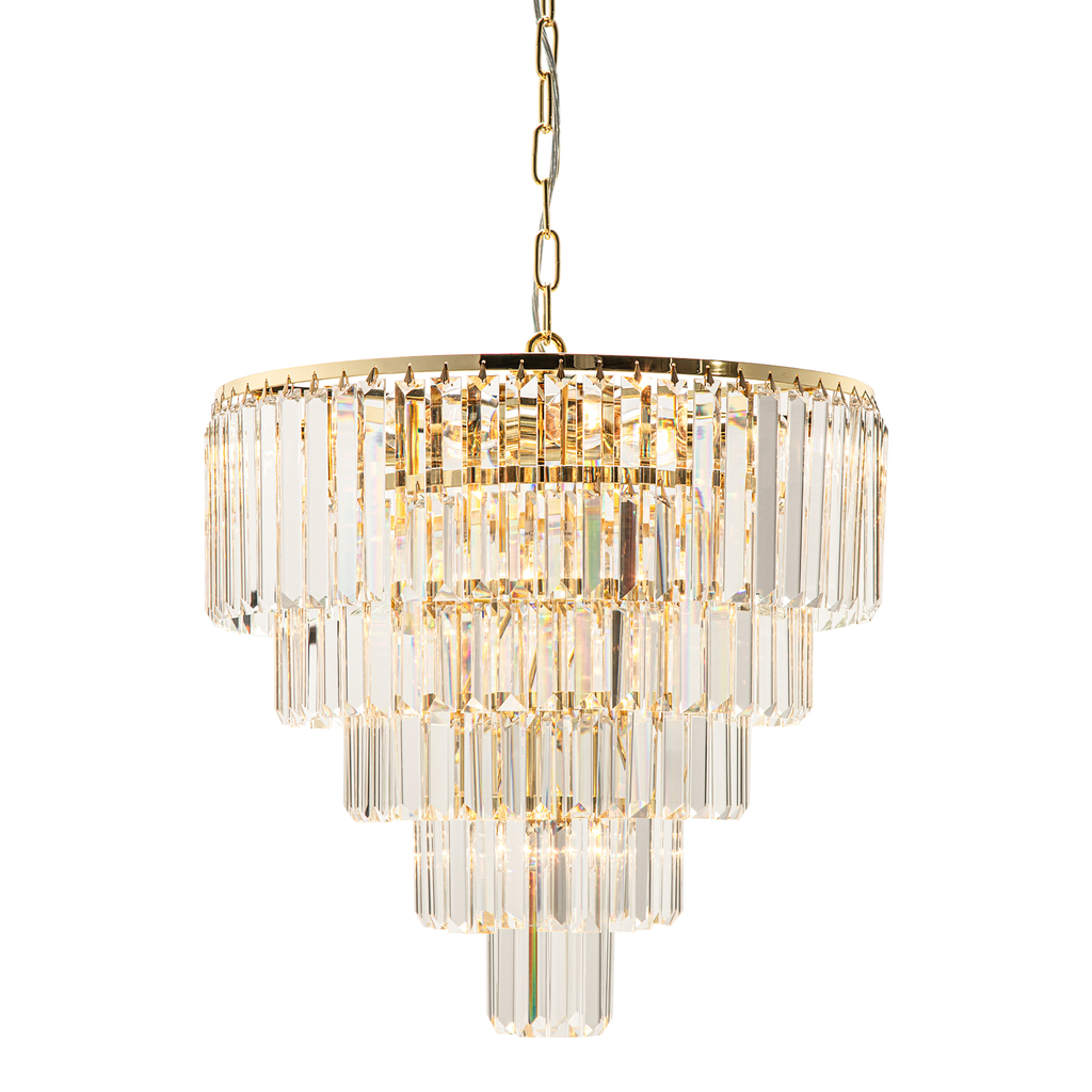 Závesné svietidlo AMEDEO glamour zlaté 48 cm