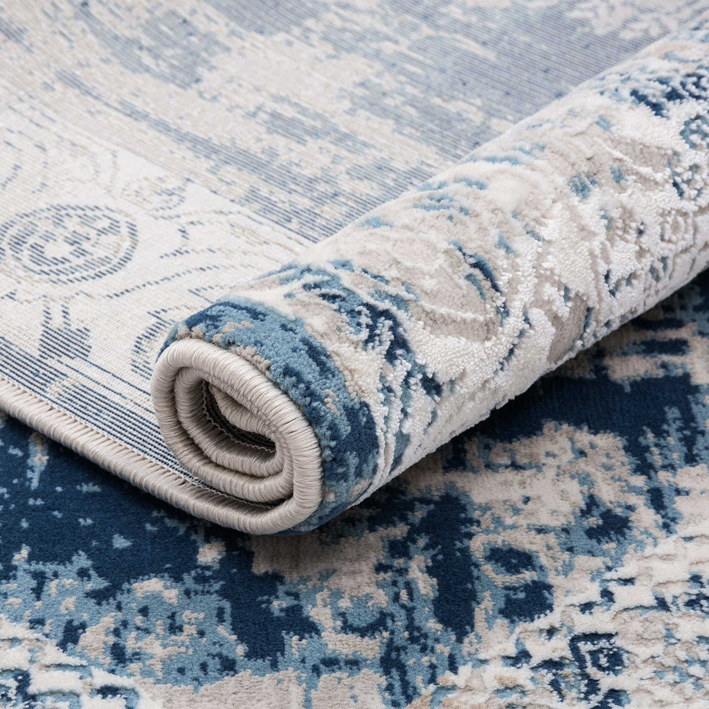 Koberec vintage modrý MONAKO 80x150 cm