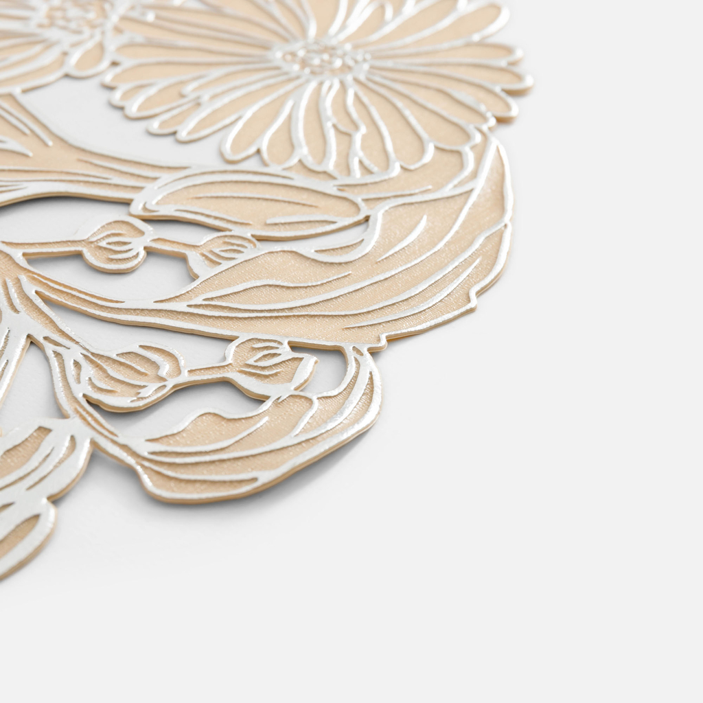 Okrúhle prestieranie na stôl zlato-strieborné 38 cm