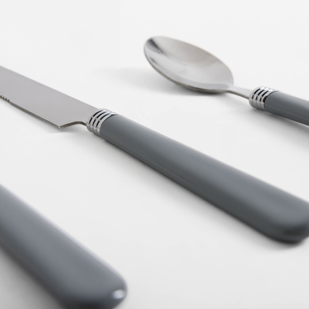 Súprava príborov v sivej farbe LORTIS 24-dielna