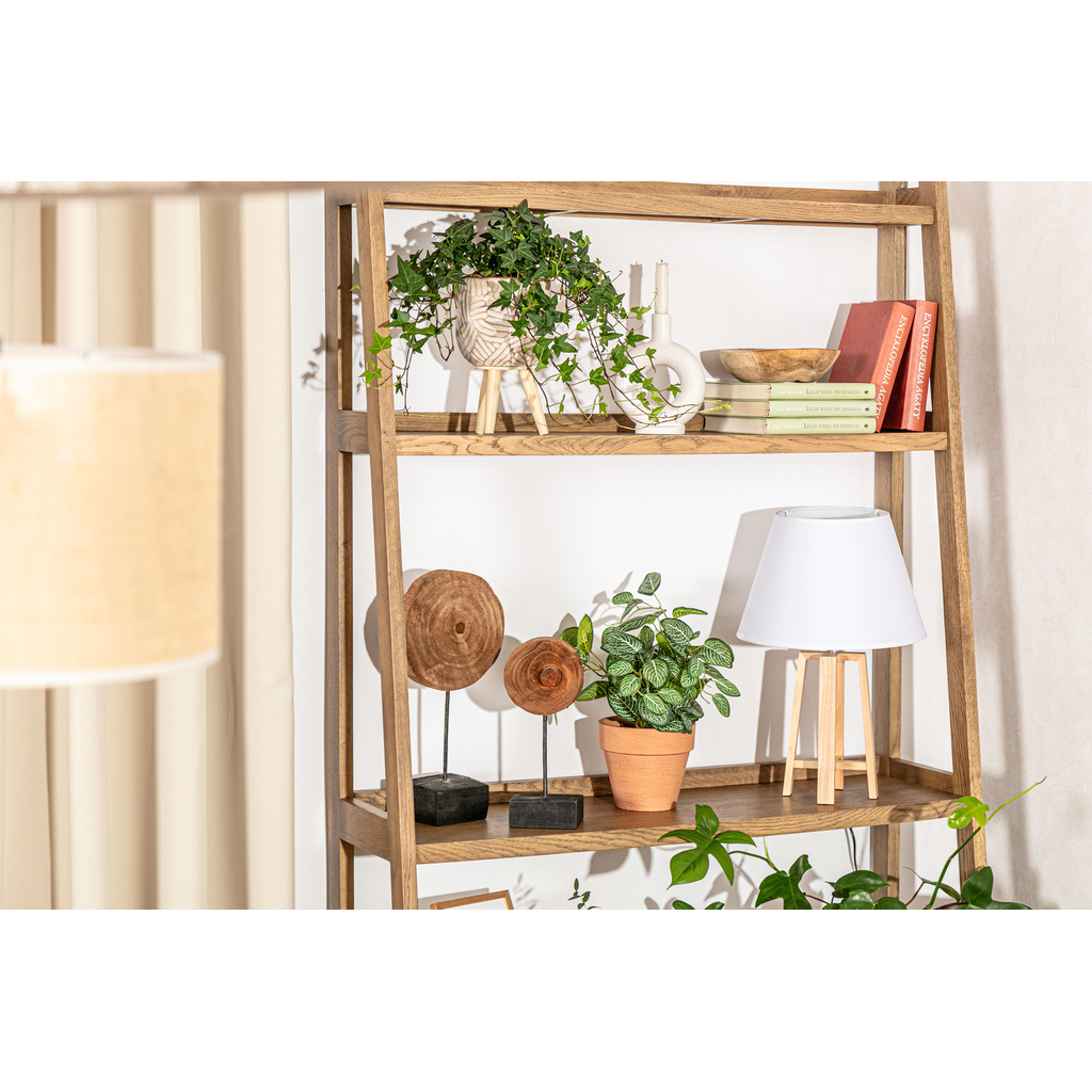 Trojnožková stolná lampa biele tienidlo 31 cm