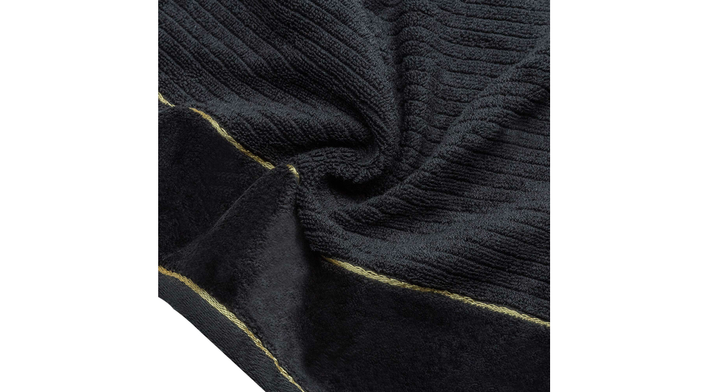 Čierny bavlnený uterák VENICE 70x140 cm