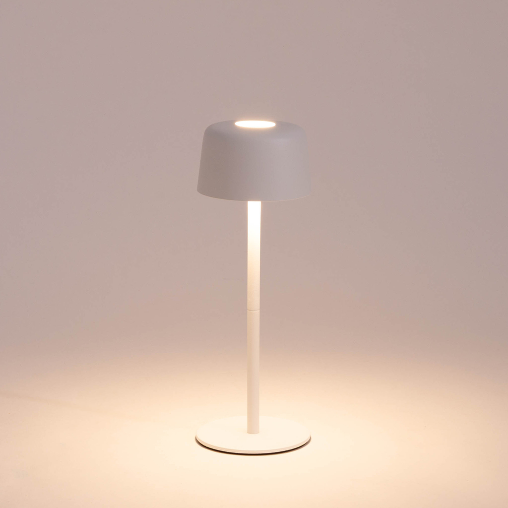 Stolná lampa LED IP44 biela POCO