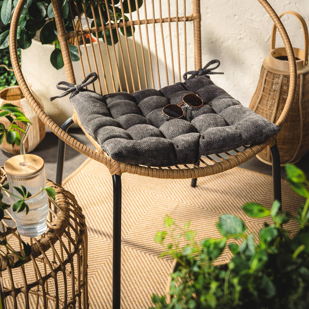 Podsedák na stoličku tmavosivý DALLAS 40x40 cm