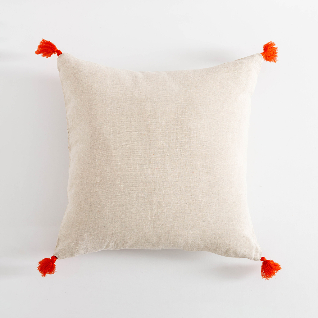 Dekoračná obliečka so strapcami oranžová FLORIA 45x45 cm