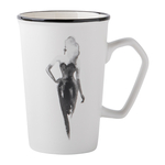 Veľký bielo-čierny hrnček 410 ml